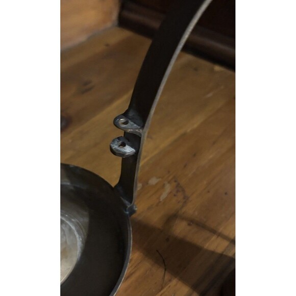 Antique 19th century brass candle holder chamberstick With Snuffer - Picture 3 of 9